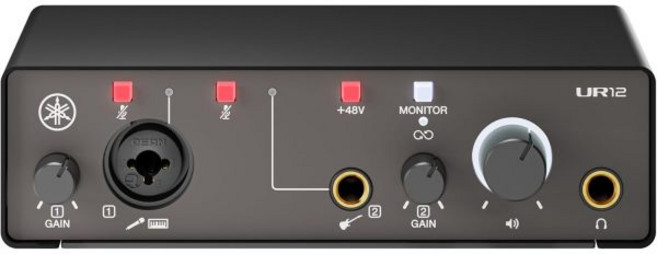 야마하 6-in/4-out USB-C 오디오/MIDi 인터페이스 32비트/192kHz 지원 4콤보 및 2라인 입력 DSP 기반 믹싱/이펙트 Steinberg 소프트웨어 스위트, UR12MK3, Black