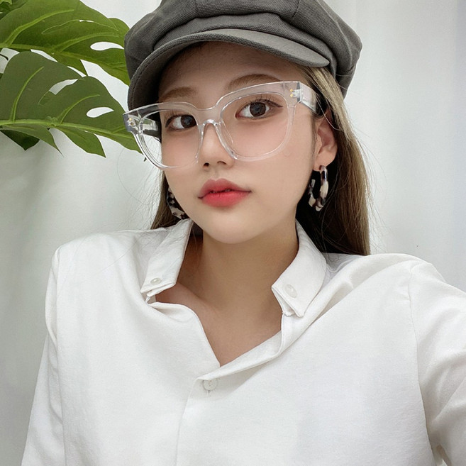 VANANA2 레트로 심플투명 투명 뿔테 2141 비비드