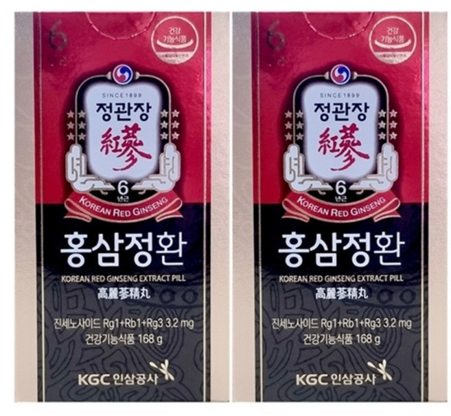정관장 홍삼정환 + 쇼핑백, 168g, 2개