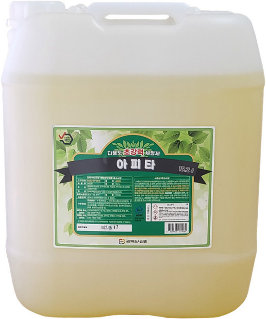 아피타 다용도 강력세정제 19.2리터 바닥청소 렌지후드 기름때 청소세제 업소청소 묵은때, 1개, 19.2L