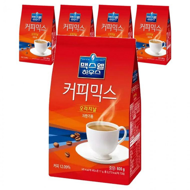 맥스웰하우스 오리지날 커피믹스 자판기용 800g x 5개, 8kg, 1개입