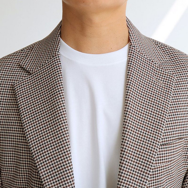 맨즈북 수트용 쿨링 남자 목좁은 반팔티 무지티셔츠 자켓 이너