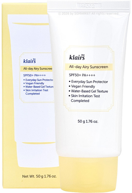 클레어스 올 데이 에어리 선크림 SPF50+ PA++++, 50g, 1개