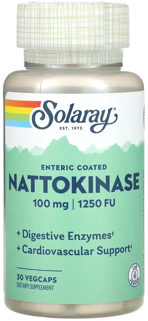 Solaray 나토키나아제 100mg 1250FU 베지 캡슐 30정, Solaray나토키나아제100mg1250FU베지캡슐30, 1개 - 쿠팡