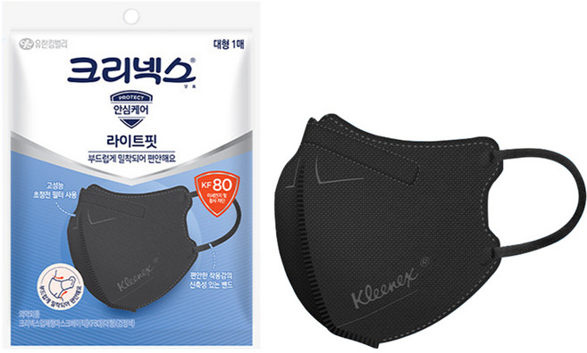 크리넥스 KF80 황사마스크 새부리형마스크 1매 1394501, 1개입, 1개