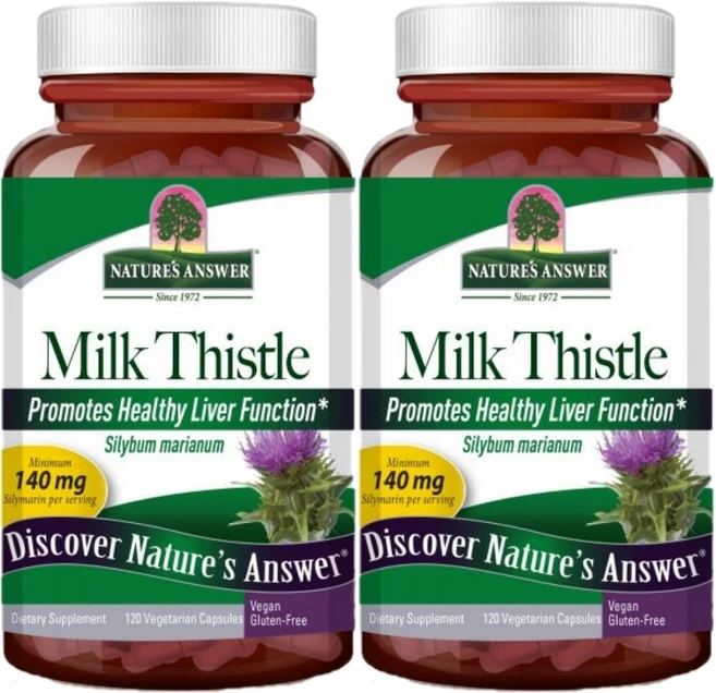 네이처스앤서 밀크씨슬 140mg, 120정, 2개 - 쿠팡