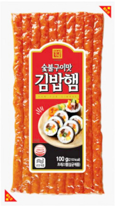 한성 숯불구이맛 김밥햄, 5개, 100g