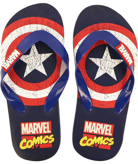 MARVEL 마블 로고블랙 발편한 쪼리 신발 슬리퍼 빅사이즈 300 비치샌들 슈즈