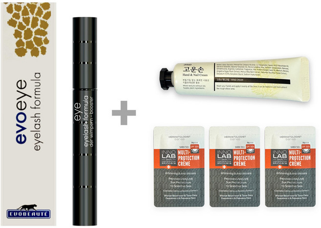 [당일 출고]에보보떼 에보아이 아이래쉬 포뮬라 3ml 속눈썹 영양제+핸드크림+마스크팩, 1개, 1개