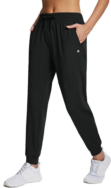 발레프 여성 플리스 안감 바지 조거 방수 지퍼 포켓 보온 스웨트 팬츠 겨울 러닝 하이킹 조깅