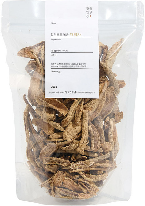 방앗간청년 압력으로 쪄서 볶은 더덕차, 200g, 1개입, 1개