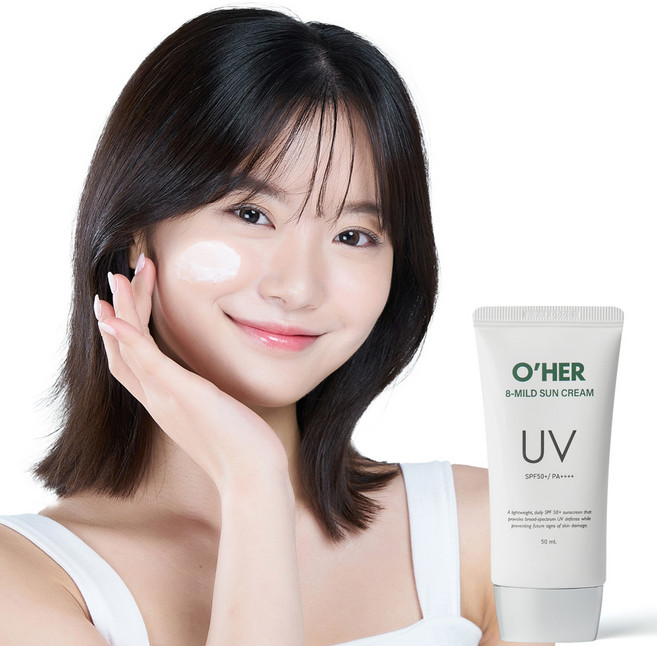 오에르 에잇 마일드 선크림 백탁없는 비건 선크림 추천1위 자외선 차단 99% SPF50++++ 끈적임없는 눈시림없는 순한 데일리 수분 기미 무기자차 선크림1위 2개, 1개, 50ml