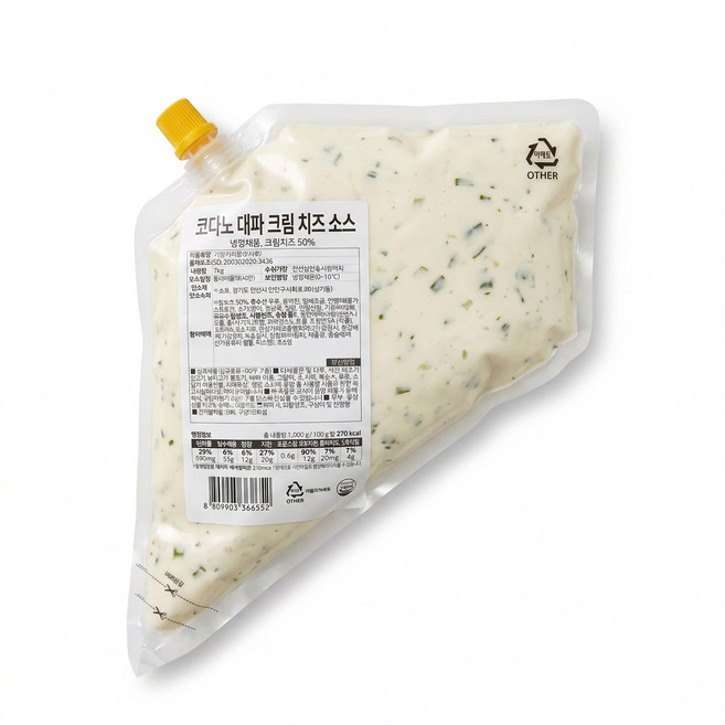 [제이케이푸드] 코다노 크림치즈 무스 CH 1kg 냉장 크림치즈 스위트 허니, 1개