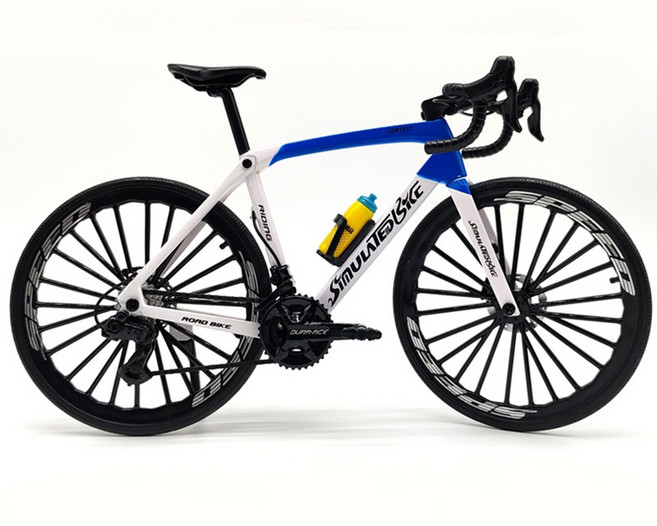 링비츠 자전거 모형 미니어처 다이캐스트 인테리어 장식품 BM07, 레이스 로드-화이트블루