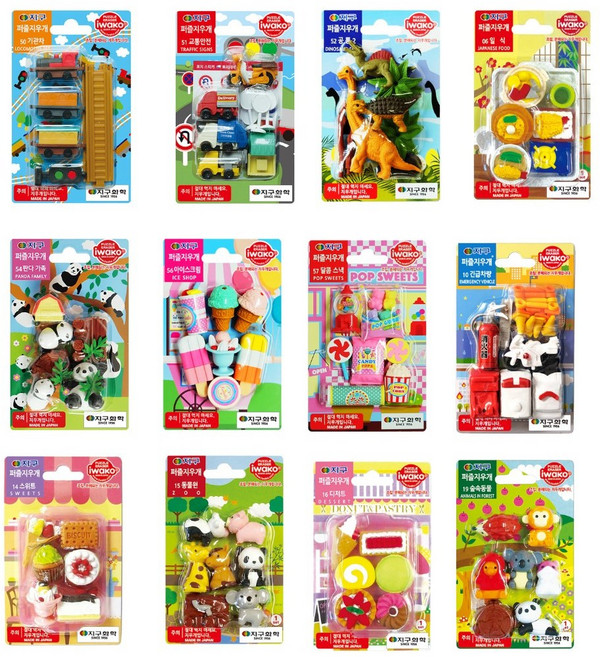 지구화학 퍼즐지우개 모양지우개 49종, 30돈까스