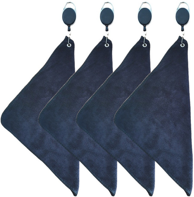 양면 골프타올+릴세트 4개 SET 개별포장 골프공수건 골프타월, 1개