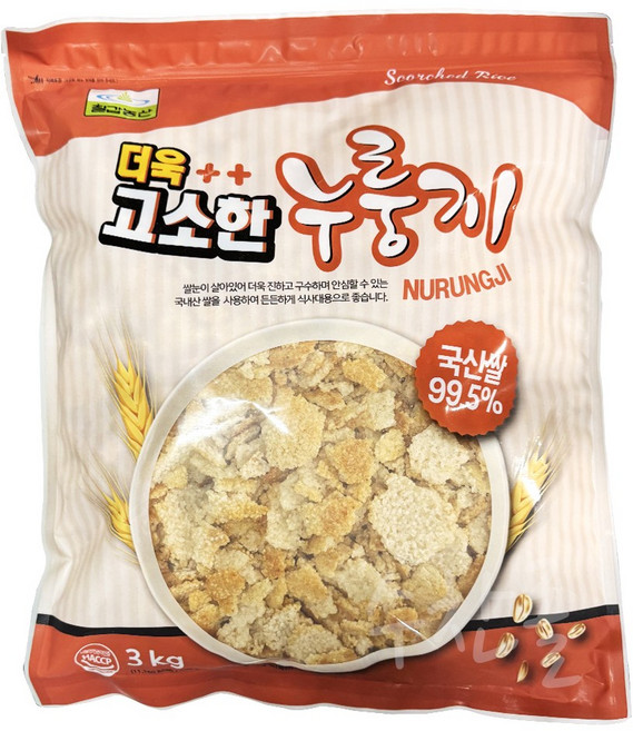칠갑농산 더욱 고소한 누룽지, 3kg, 1개