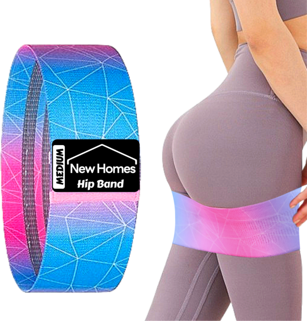 뉴홈즈 힙업 루프밴드 홈트 스쿼트 힙밴드, 중(90파운드), 1개