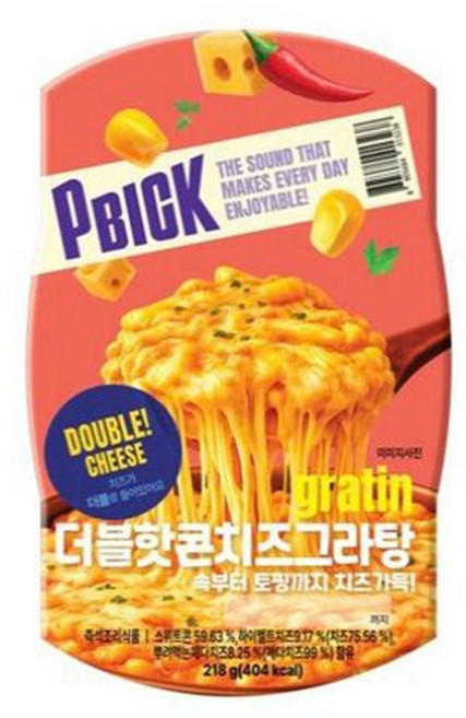 더블핫콘치즈그라탕, 2개, 218g