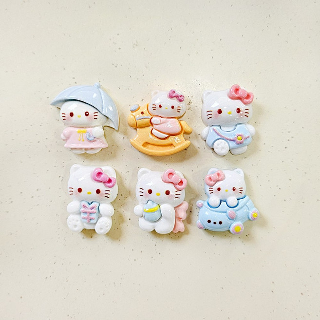 귀여운 인테리어 냉장고 현관문 자석, 우산 고양이 6ps