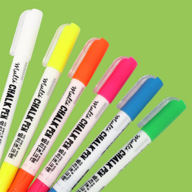 초초맛트 물로 지워지는 부드러운 초크펜 멀티초크펜블랙, 6색
