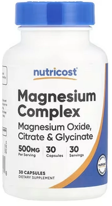 뉴트리코스트 마그네슘 복합체 500mg 30캡슐, 30개, 1개, 30정 - 쿠팡