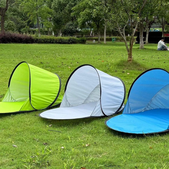 파라솔 우산 텐트 접이식 비치 텐트 해변 원터치 그늘막, B. 1인용 선크림 양산 텐트 3가지 색상 랜덤 발송