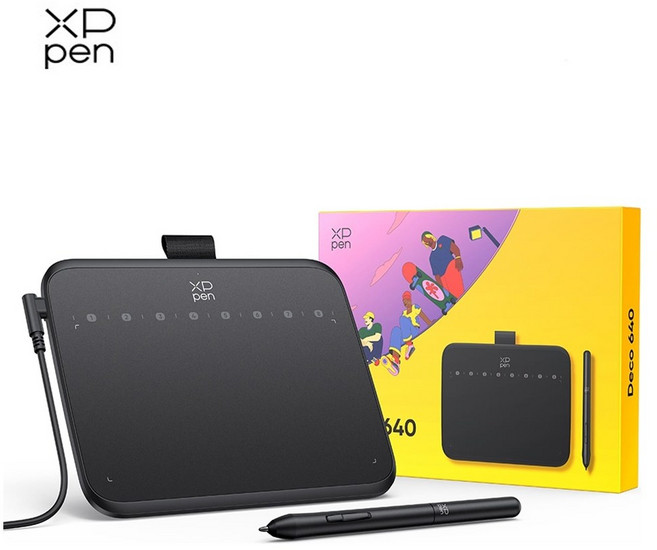 한국정품 엑스피펜 XPPen Deco 640 판타블렛 데코 640 펜타블렛, 블랙, 엑스피펜 데코 640