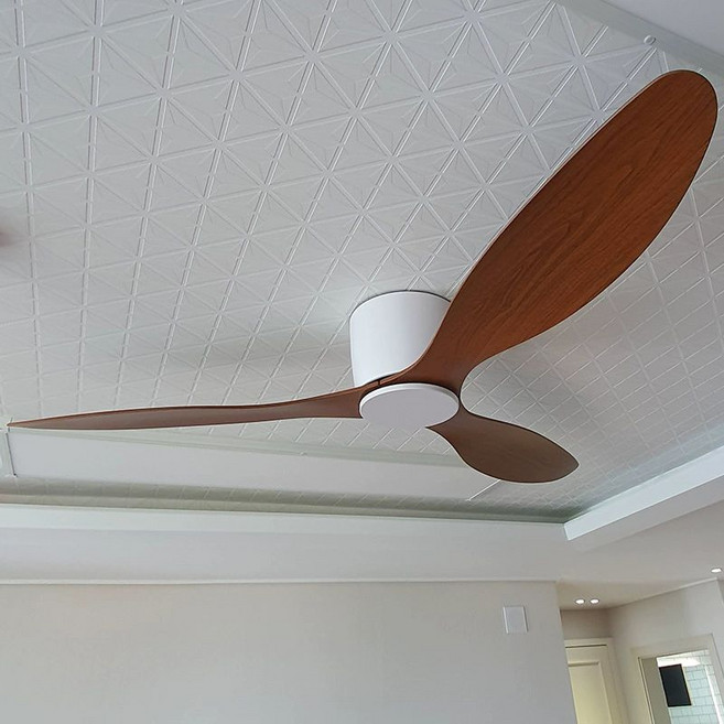 SOVE 소브 실링팬 42 화이트 A2 거실 107cm, 42인치 다크 우드 테일리스 리모컨 A