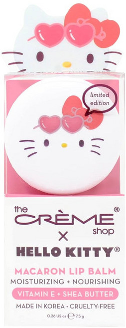 The Creme Shop 더크림샵 헬로 키티 마카롱 립밤 딸기 밀크셰이크 향, 1개