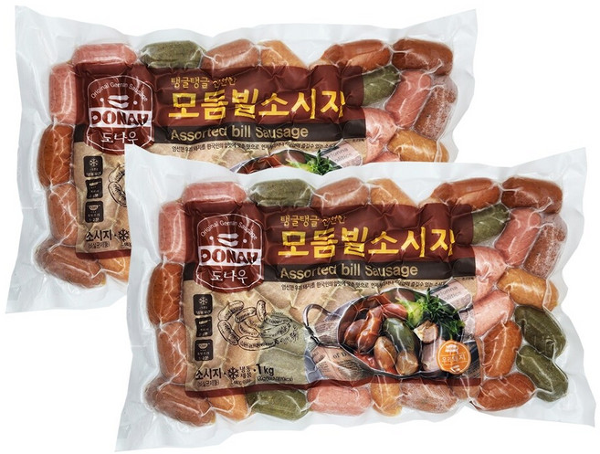 탱글탱글 신선한 모듬빌 소시지 1kgx2세트, 1kg, 2세트