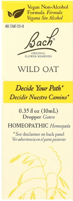 Bach Original Flower Remedies Wild Oat 0.35 fl oz (10 ml), 10.351 ml, 1, 10ml - 쿠팡