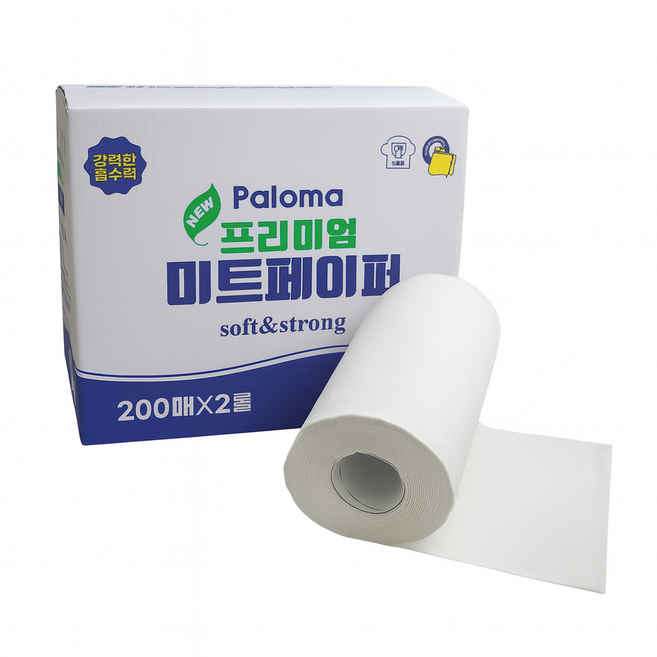 뉴파로마 프리미엄 미트페이퍼, 2개, 200개입