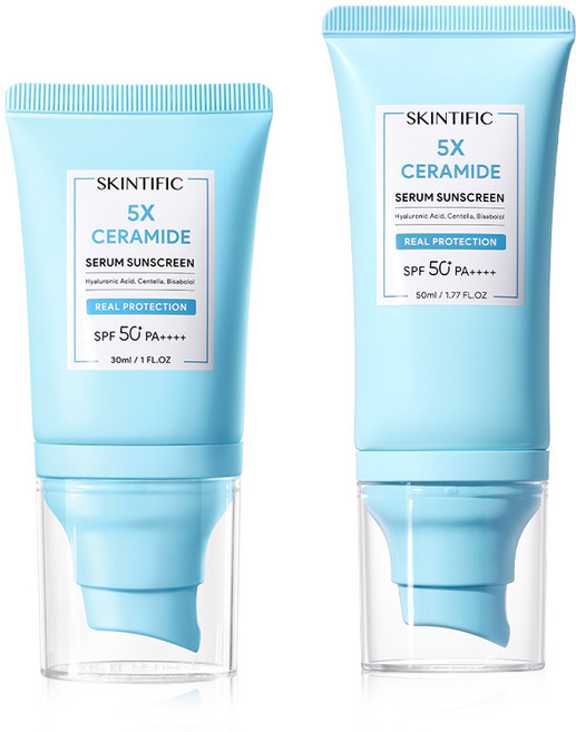 SKINTIFIC 神經醯胺防曬乳 5X CERAMIDE SERUM SUNSCREEN SPF 50+ PA++++, 2件, 5重神經醯胺防曬30ml+50ml, 30ml