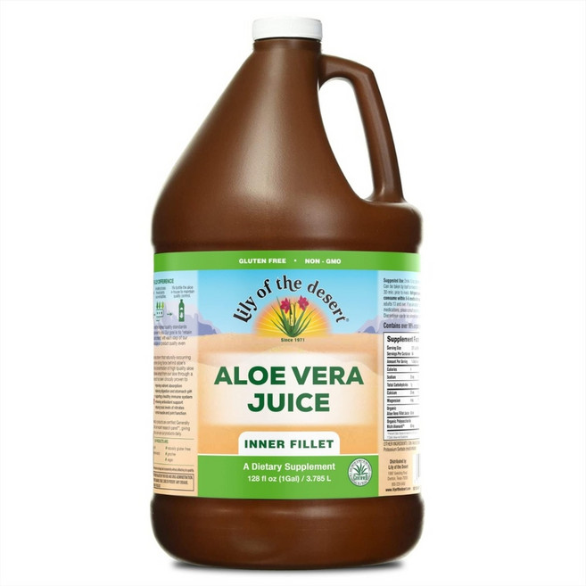 릴리오브더데저트 알로에 베라 주스 aloe vera juice 이너 필렛 3.785L, 1개