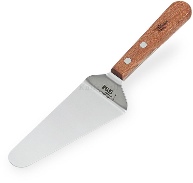 제우스 GS-10201-55AK 삼각 스패치 (나무손잡이) 피자서버, 우드, 1개