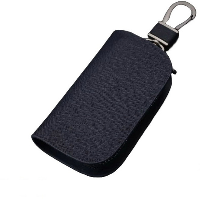 汽車鑰匙包 汽車遙控器皮套 機車鑰匙包 汽車鑰匙圈, 黑色, 1個