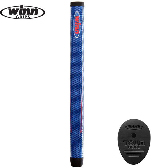 Winn 윈 골프그립 TOUR PISTOL EXCEL 투어 피스톨 엑셀 퍼터그립 블루, 1개
