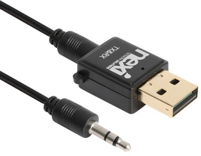 넥시 블루투스 V5.0 오디오 송수신기, NX-BAD50, 블랙, 1개