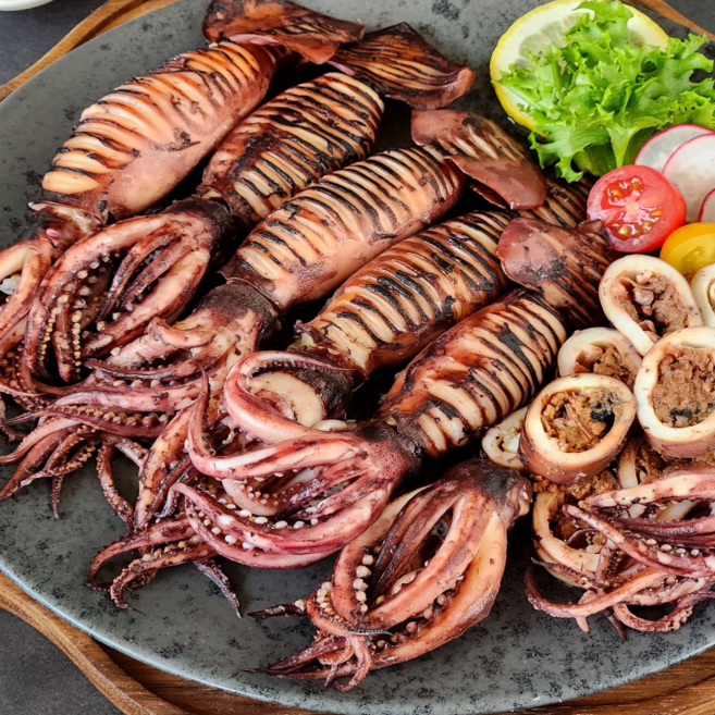 녹진내장 자연산 채낚기 오징어통찜 생물 급냉 5~8미 1kg, 1개, 1kg(5~8미)