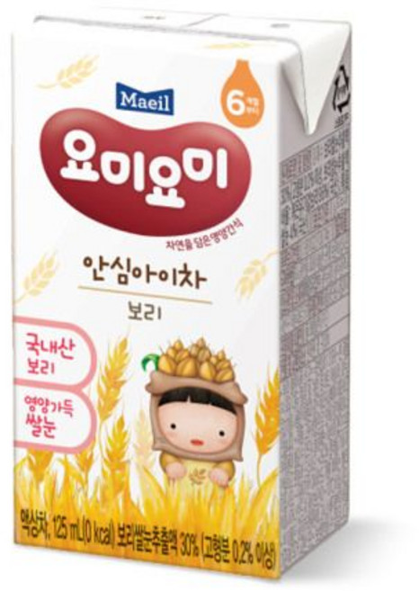 요미요미 안심아이차 보리 125ml 72개/보리차