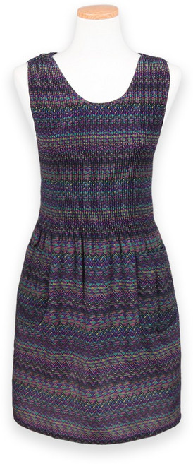 젤로조아 여성 쉬폰 지그재그 원피스 앞치마 주방 식당 홀서빙 어린이집, 보라, 1개