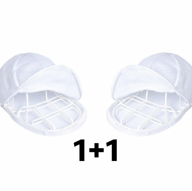 TAVIN 변형 방지 구김없는 모자 전용 세탁망 + 세탁틀, 2세트, 화이트