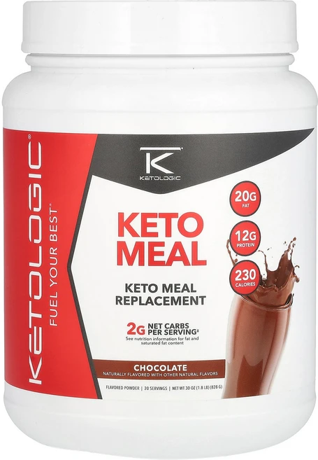 KetoLogic KetoMeal Meal Replacement Chocolate 1.8 lb 828 g, KetoLogic, KetoMeal, Meal Repl, 1개 - 쿠팡