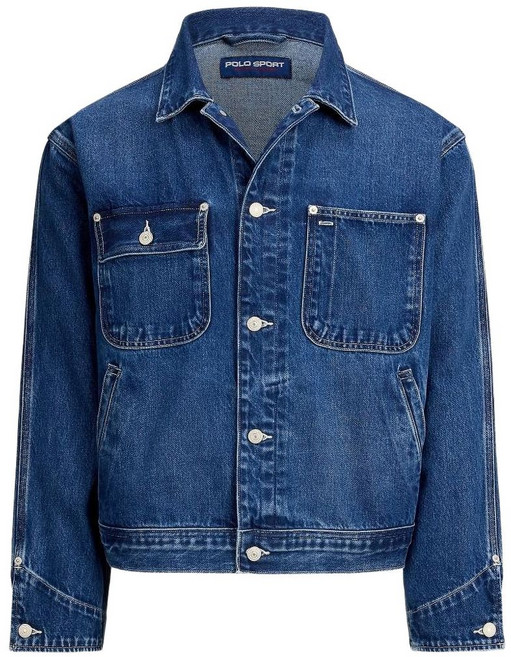 폴로랄프로렌 리미티드 에디션 플래그 아트워크 패치 포켓 데님 재킷