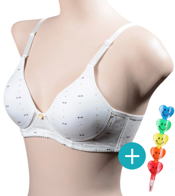 키즈클럽 주니어 3단계 노와이어 매쉬 몰드브라 예쁜 학생브라 청소년브라 BR5332 A컵 (사은품 줄줄이 연필 랜덤증정)