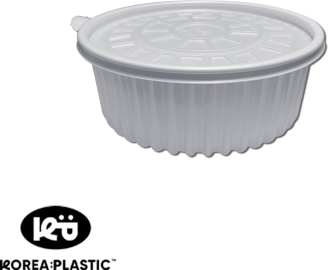 KP 225파이 탕용기 소 세트 백색 100개 PP 국내생산, 1박스, 100개입