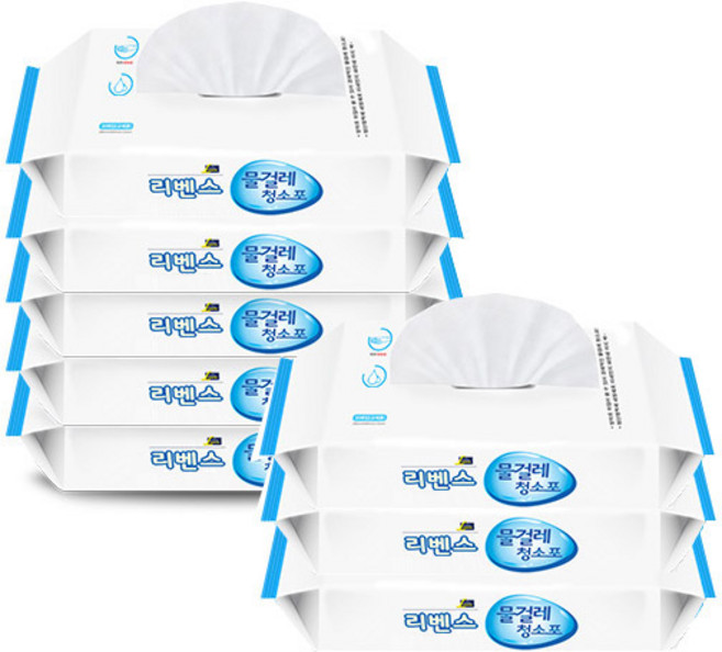 리벤스 물걸레청소포 240매(30*8) 청소포/교체형걸레, 8개