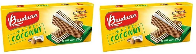 Bauducco 크래커 비스킷 바두코 바닐라 웨이퍼 맛 크림이 세 겹으로 들어간 바삭한 쿠키 맛있는 달콤한 간식 디저트 9.0온스 1개입, 1개