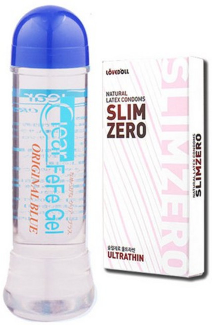 클리어페페 젤 블루 360ml + 유니더스 슬림제로 울트라씬 콘돔 8p, 1세트